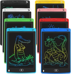 LCD Writing Tablet for Kids, 8.5 Inch Colorful Doodle Board Drawing Tablet, Educational Learning Toys Birthday Gifts for Kids Age 3 4 5 6 7 8 (8 Pack)