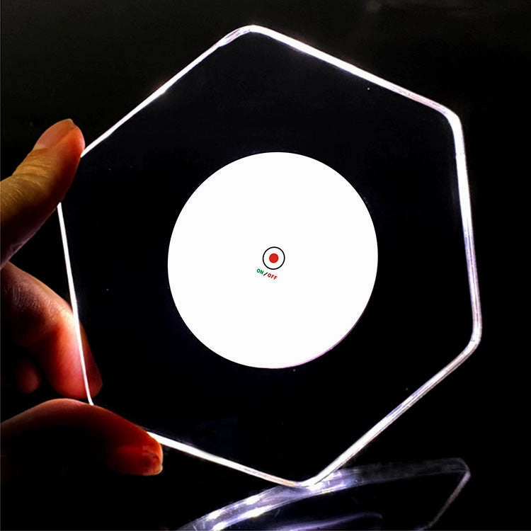 LED Glow Coaster – Acrylic Crystal Luminous Cocktail