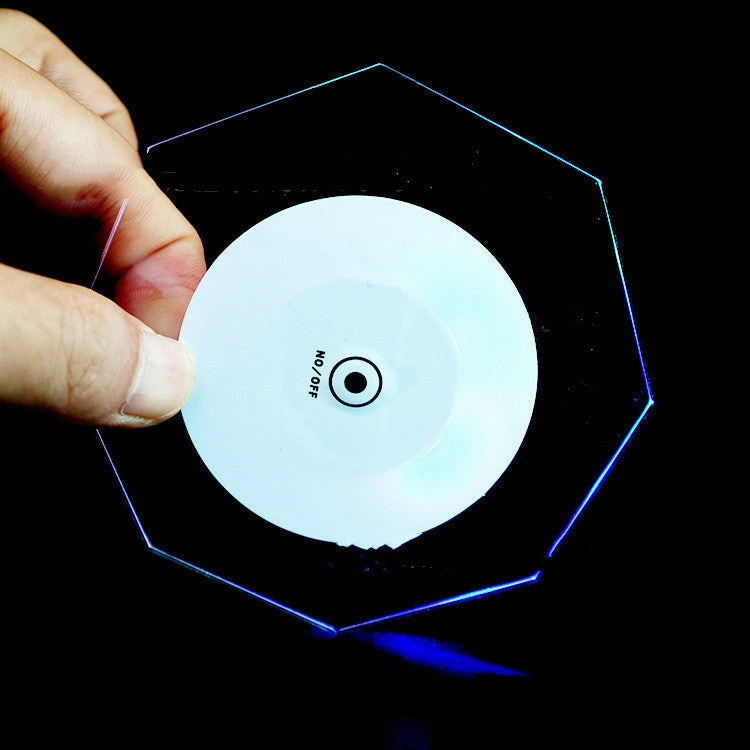 LED Glow Coaster – Acrylic Crystal Luminous Cocktail