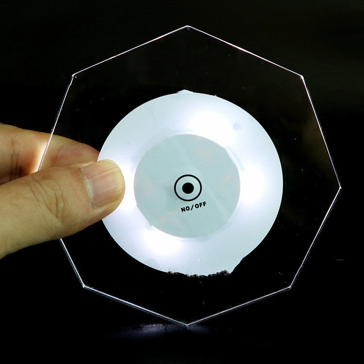 LED Glow Coaster – Acrylic Crystal Luminous Cocktail