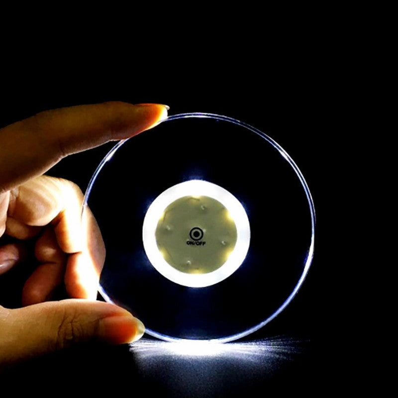 LED Glow Coaster – Acrylic Crystal Luminous Cocktail