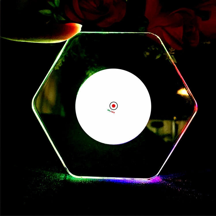 LED Glow Coaster – Acrylic Crystal Luminous Cocktail
