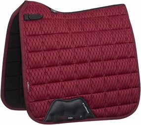 LeMieux Dressage Carbon Mesh Square Saddle Pad - English Saddle Pads for Horses - Equestrian Riding Equipment and Accessories (Mulberry - Large)