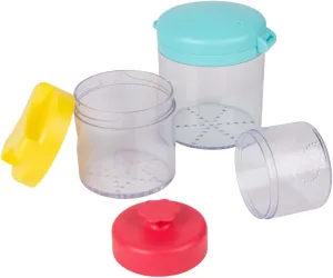 Leticia's Corner Montessori Grip Canister Toy Set for Infants, Toddlers and Preschoolers, Fine Motor Skills and Stacking Activity