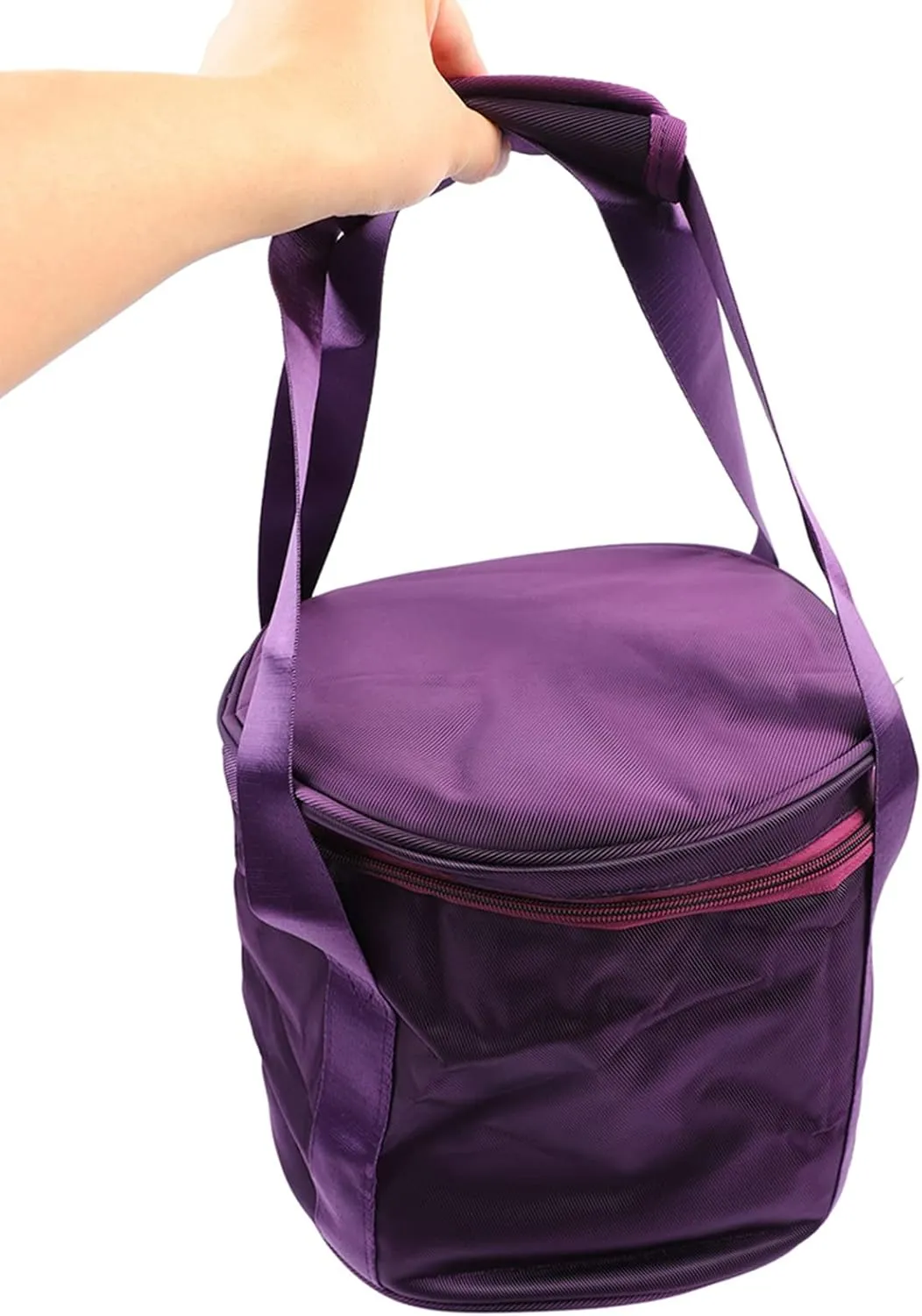 LiebeWH Music Bowl Storage Bag Dual Singing Bowl Bag Crystal Singing Bowl Carrying Case with 2 External Pocket (10in Pure)