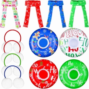 Liitrsh 12 Pcs Christmas Doll Accessories Kits Inflatable Snow Tube Warm Ear Cozy Muffs Scarf for Doll(Cute)