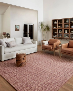 Loloi Chris Loves Julia x Polly Collection POL-03 Berry/Natural 2'-0" x 5'-0" Accent Rug