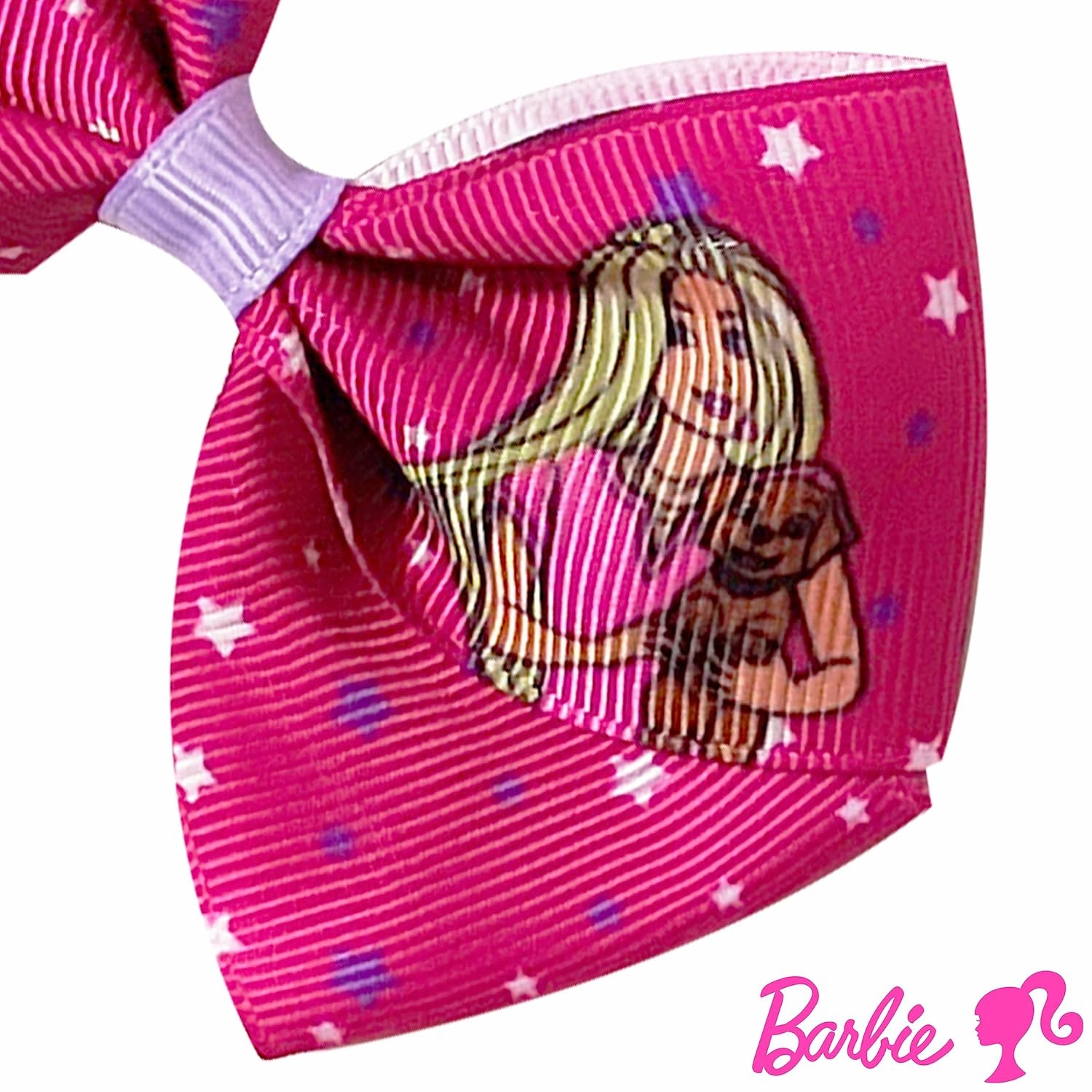 Luv Her Barbie Kids Bows - Hair Accessories Gift Set - Princess Hair Bows - 7 Pcs 4 Inch Bundle - Hair Bows for Girls - Barbie Hair clip - Alligator Clip - Ages 3  