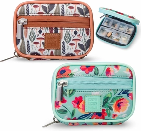 Made Easy Kit Pill Case - Weekly Medicine Organizer with Removable Seven-Day Vitamin & Supplement Box - Premium Neoprene for Travel Purse Accessory (Brown Teal)