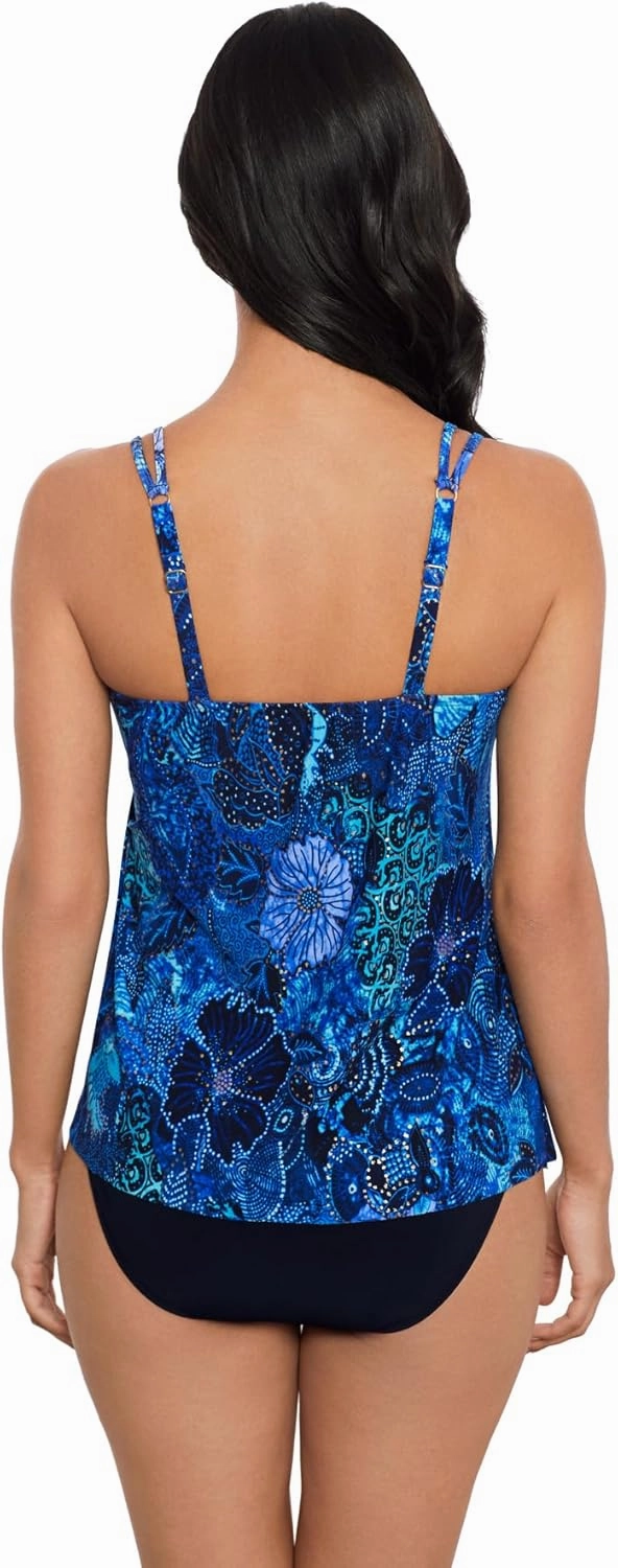 MagicSuit Women's Swimwear Carma Underwire Adjustable Tankini Top, Sky, 08