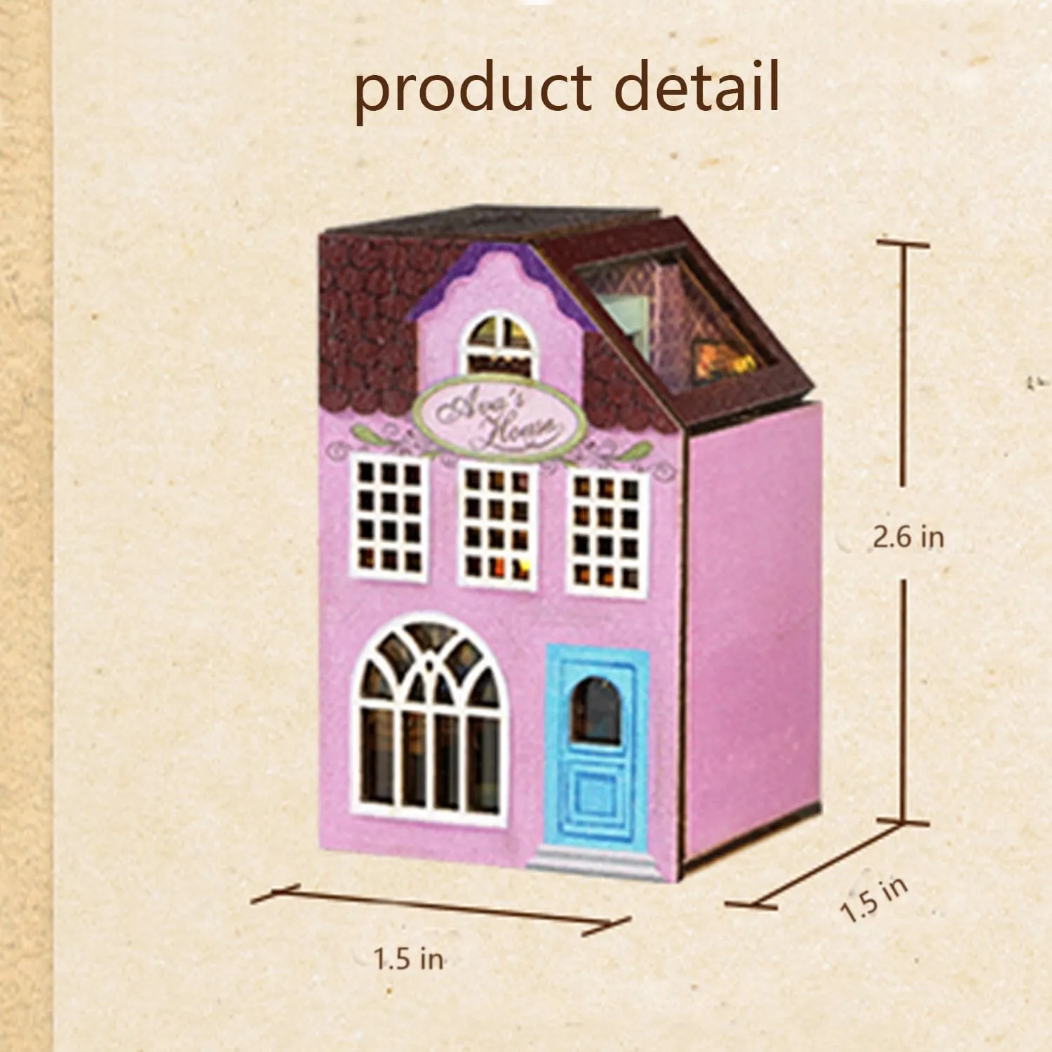 MAGQOO DIY Miniature Dollhouse Kit with Furniture 1:100 Scale Creative Room Mini Wooden Doll House Accessories DIY Miniature House Kit(Avas Workshop)