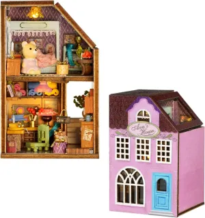 MAGQOO DIY Miniature Dollhouse Kit with Furniture 1:100 Scale Creative Room Mini Wooden Doll House Accessories DIY Miniature House Kit(Avas Workshop)