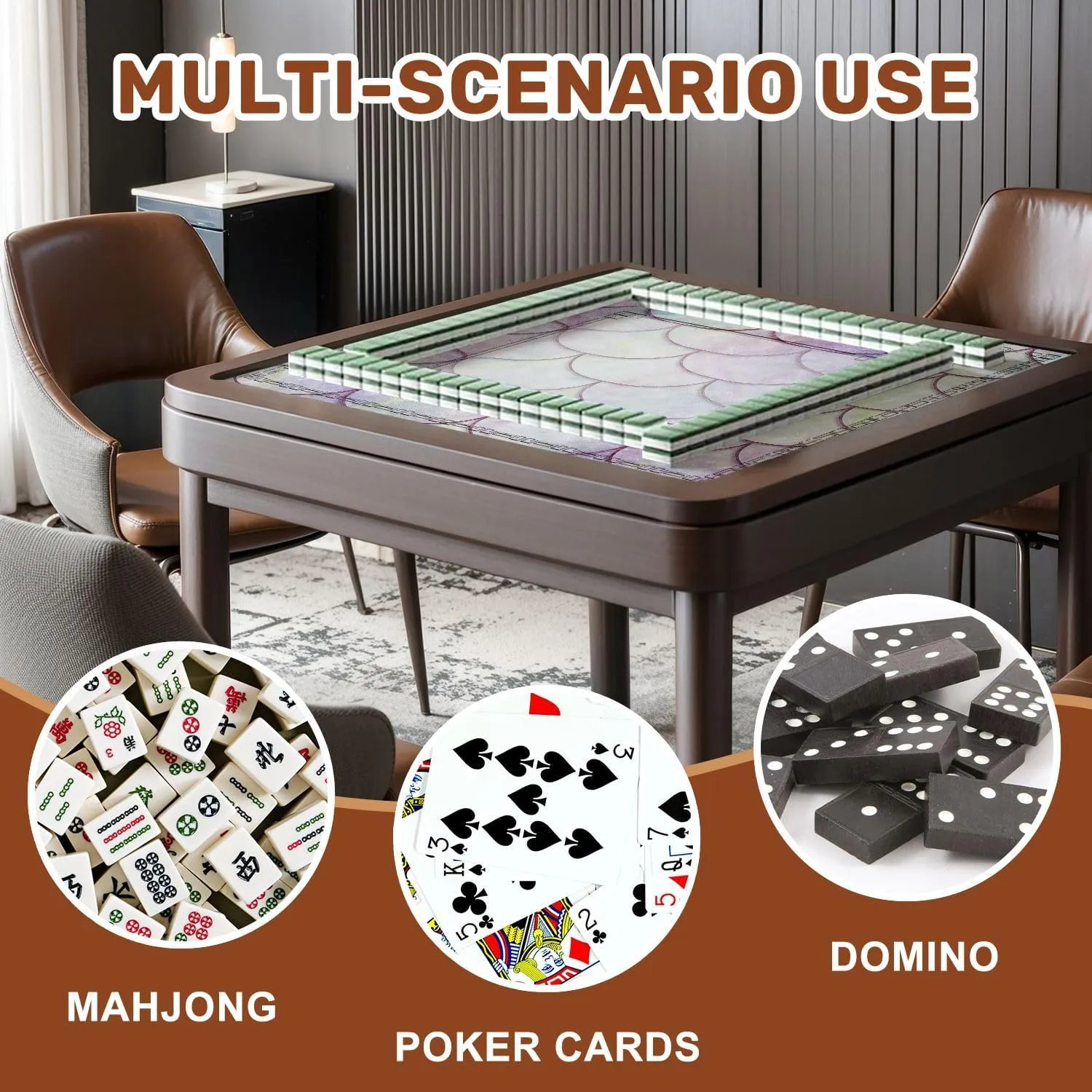 Mahjong Mat for Table Seamless Fish Scales Fish Skin Mother Pearl Texture 3D 31.5" x 31.5" Non-Slip Noise-Reducing Game Mat Premium Mahjong Accessories for Poker Dominoes Board Games