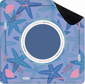 Mahjong Mat for Table Colourful Seamless sea Star Fish Hand Drawn sea Star for Fabric Design 31.5" x 31.5" Non-Slip Noise-Reducing Game Mat Premium Mahjong Accessories for Poker Dominoes Board Games