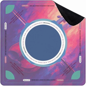 Mahjong Mat for Table Music Graffiti Cello Instrument Colorful Musical Violin Bow Abstract 31.5" x 31.5" Non-Slip Noise-Reducing Game Mat Premium Mahjong Accessories for Poker Dominoes Board Games