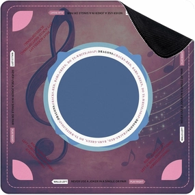 Mahjong Mat for Table Music Theme Poster Treble Clef Abstract Musical Staff 31.5" x 31.5" Non-Slip Noise-Reducing Game Mat Premium Mahjong Accessories for Poker Dominoes Board Games