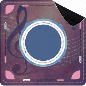 Mahjong Mat for Table Music Theme Poster Treble Clef Abstract Musical Staff 31.5" x 31.5" Non-Slip Noise-Reducing Game Mat Premium Mahjong Accessories for Poker Dominoes Board Games