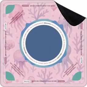 Mahjong Mat for Table Sea animals blue watercolor ocean seamless pettern fish turtle whale 31.5" x 31.5" Non-Slip Noise-Reducing Game Mat Premium Mahjong Accessories for Poker Dominoes Board Games