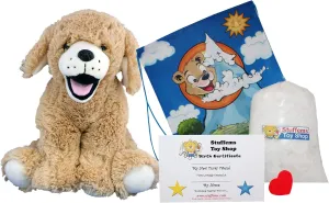 Make Your Own Stuffed Animal 16" "Goldie The Lab/Retriever - No Sew - Kit with Cute Backpack!