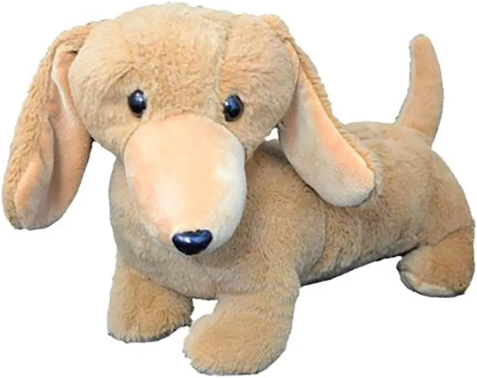Make Your Own Stuffed Animal Cuddly Soft Weiner The Dachshund 16 inch Kit with Cute Backpack. No Sewing Required