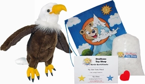 Make Your Own Stuffed Animal Liberty The Bald Eagle 16"- No Sew - Kit with Cute Backpack!