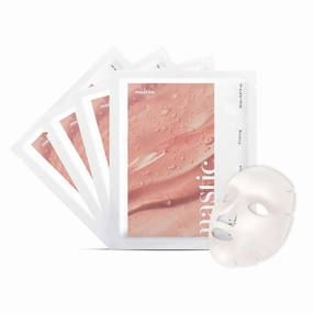 MASTINA White Mastic Face Mask (Collagen Volume, 4 pc) Premium Korean Skin Care for Elasticity & Radiance Rough Sagging Skin White Mastic Hyaluronic Acid