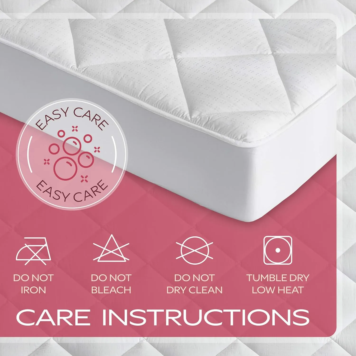MAXI King Size Mattress Pad - Luxurious Cotton Sateen Mattress Protector - Soft, Comfortable, and Breatheable Mattress Cover - Mattress Pad Protects Mattress from Dust, Dirt, Spills, and Stains.