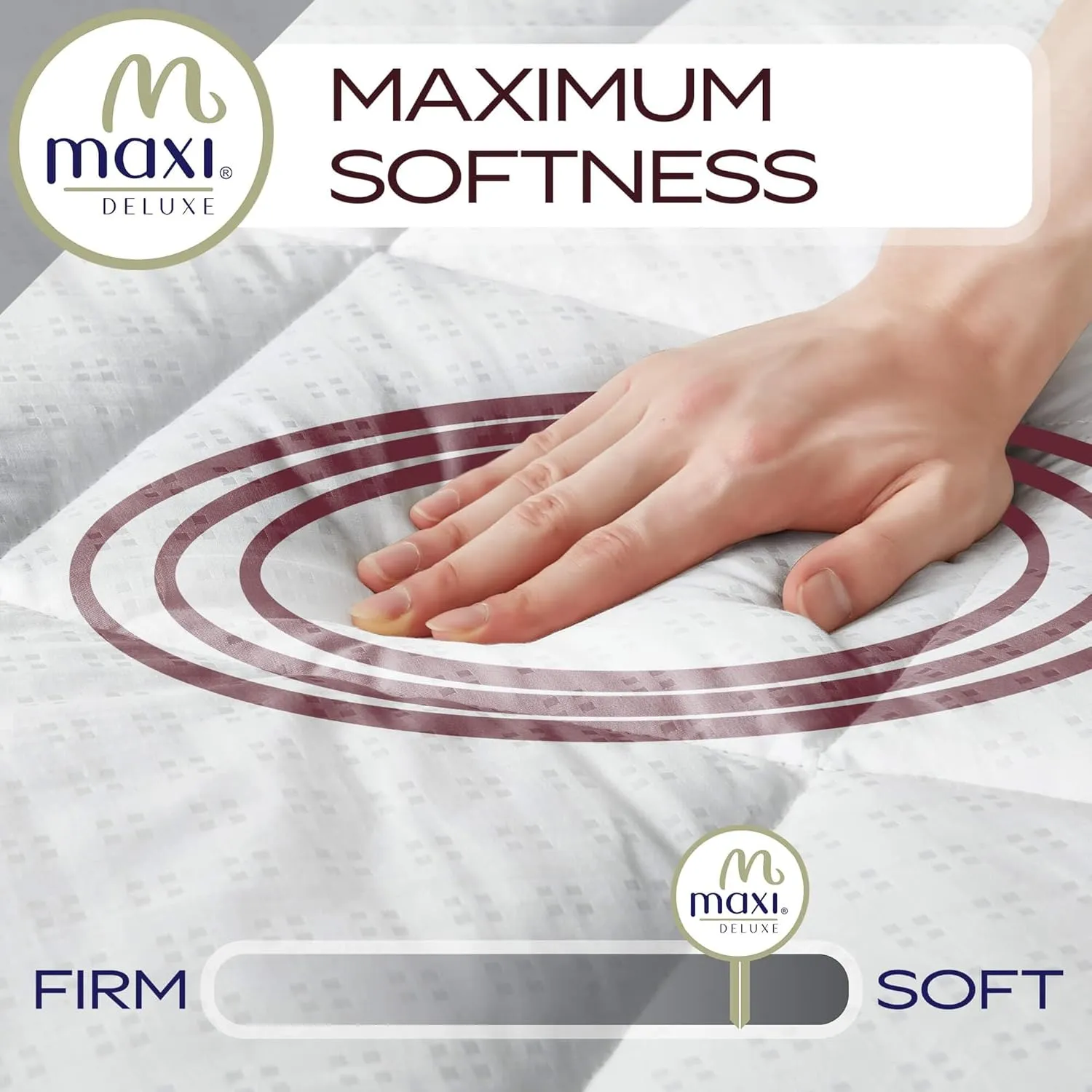 MAXI King Size Mattress Pad - Luxurious Cotton Sateen Mattress Protector - Soft, Comfortable, and Breatheable Mattress Cover - Mattress Pad Protects Mattress from Dust, Dirt, Spills, and Stains.