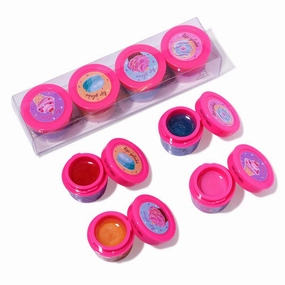 Mebtmel 4PCS Cupcake Lip Gloss for Girls Party Favors Lip Balm Set, Assorted Fruity Favors Cute Cupcake Designs Birthday Gift for Kids