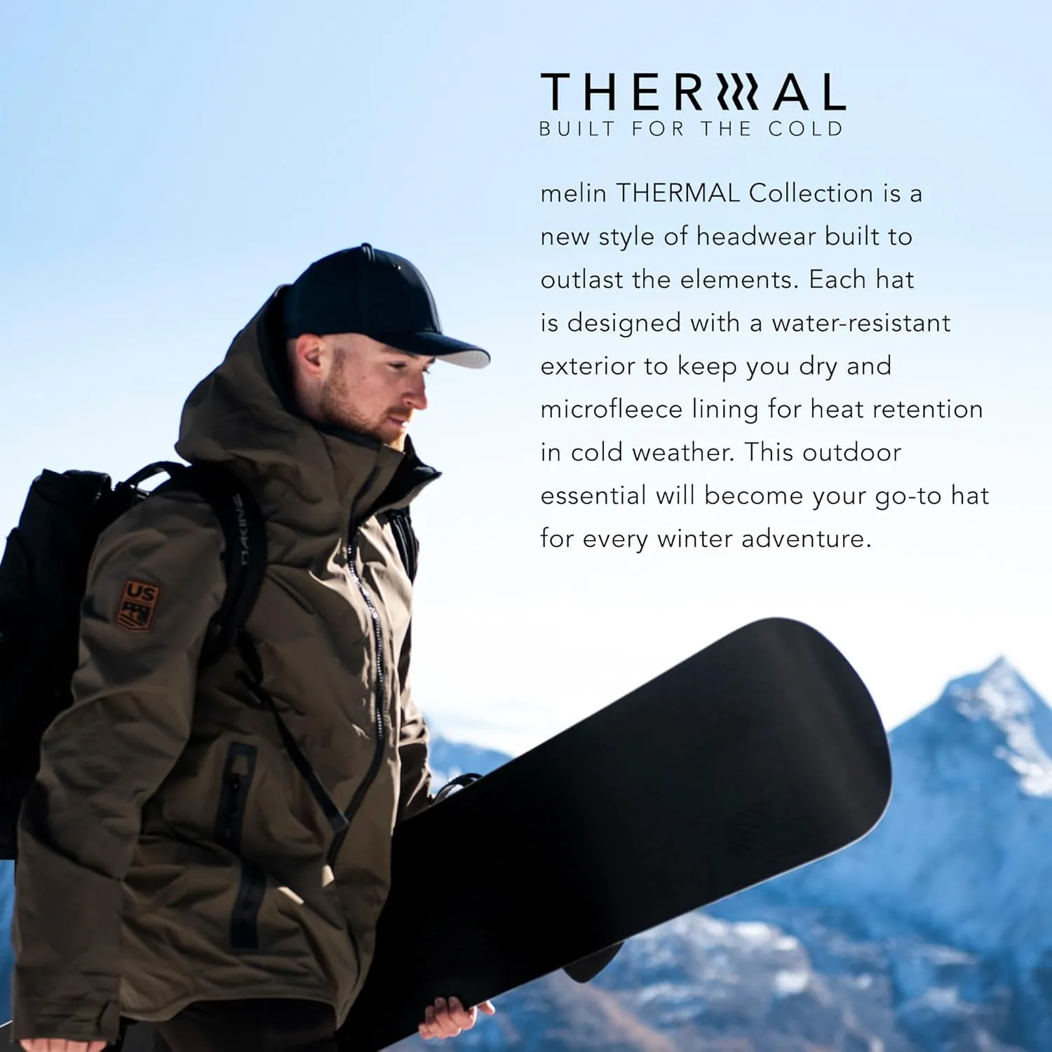 melin Trenches Icon Lumberjack Thermal, Winter Strapback Hat with Adjustable Ear Flaps, Cold-Weather Caps for Men & Women