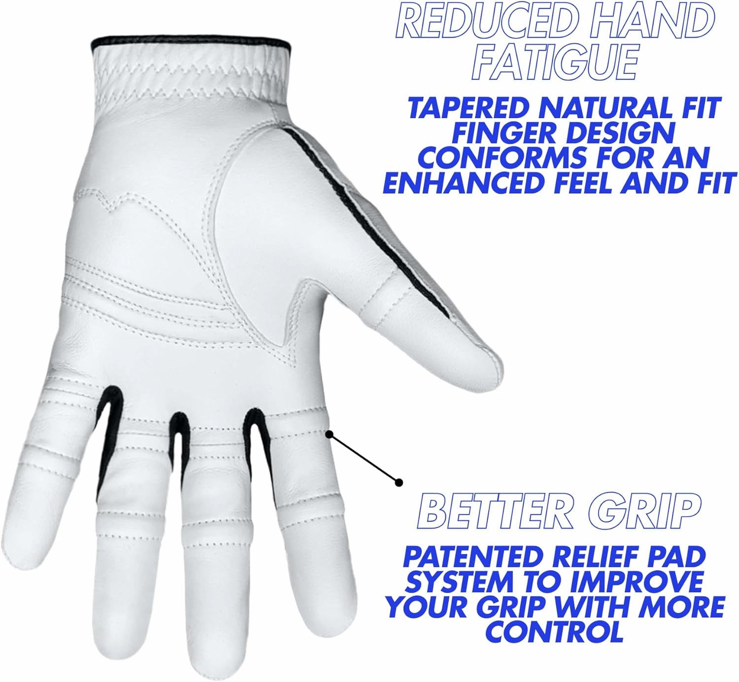 Men's StableGrip with NaturalFit 2.0 Golf Glove with Dual Expansion Thumb for Best Fit - Premium Cabretta Leather…