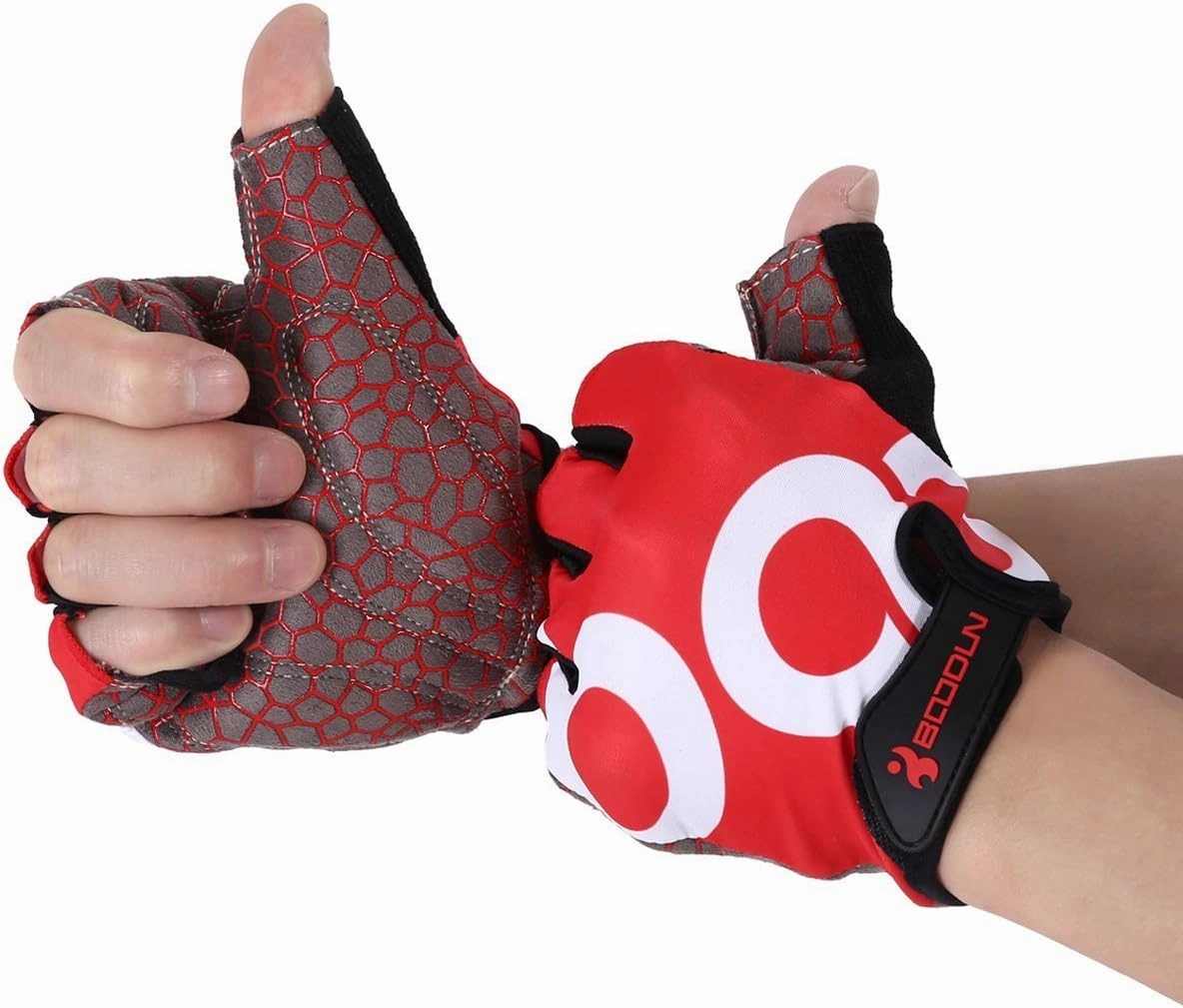 Men Women Cycling Gloves with Shock-absorbing Gel Pad Breathable Half Finger Mountain Bicycle Bike Road Racing Gloves