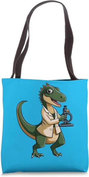 Microscope Dino Tote Bag