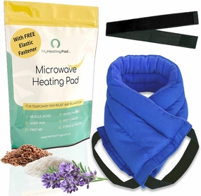 Microwavable Heating Pads for Lower Back, Neck, and Shoulder Pain Relief - Moist Microwave Heating Pad for Muscles and Joints - Microwave Hot Pack Heat Pad for Cramps -1 Heat Pack Blue-Lavender Scent