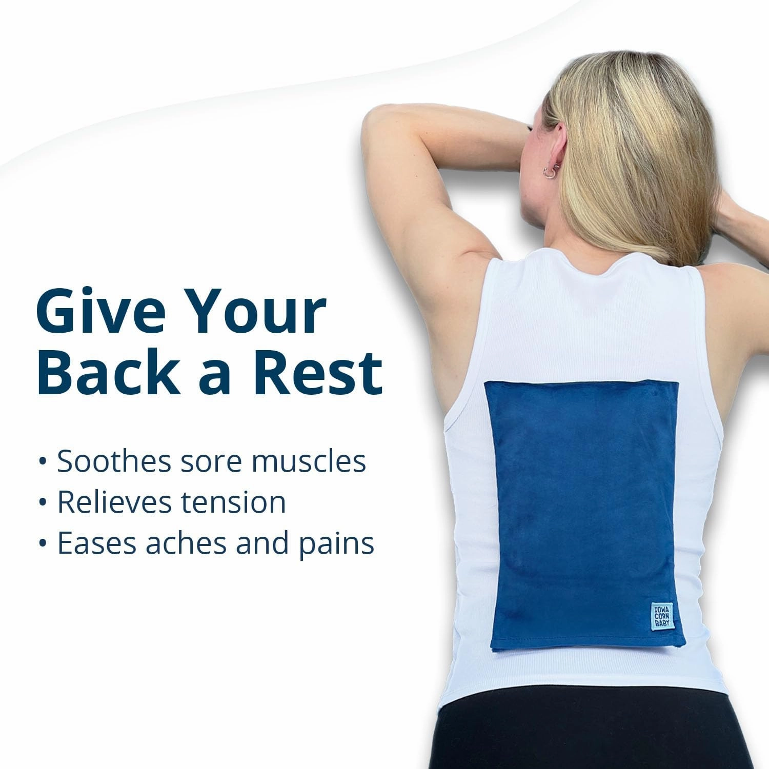 Microwave Heating Pad (with Removable Cover) – Weighted Microwavable Moist Heat Therapy Pad for Back, Neck, Shoulders, and Cramps – Portable, Reusable Cold or Warm Compress, 10" x 7", 2.5lbs