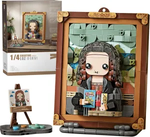 Mini Building Blocks Cute 3D Painting Model Set,Simulation Particle Stereograph Collection Construction Building Bricks Toy,Home Decor,14 (Mona Lisa)