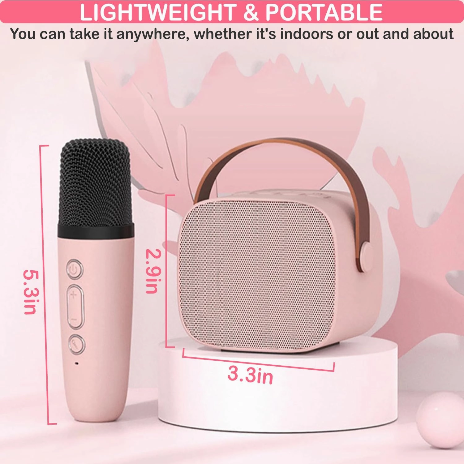 Mini Karaoke Machine for Kids & Adult, 4-12 Years Old Girls Christmas Birthday Gift for Girls & Boys, Karaoke Toys Gifts for Girls Ages 4, 5, 6, 7, 8, 9, 10, 12  Year Old Birthday Party