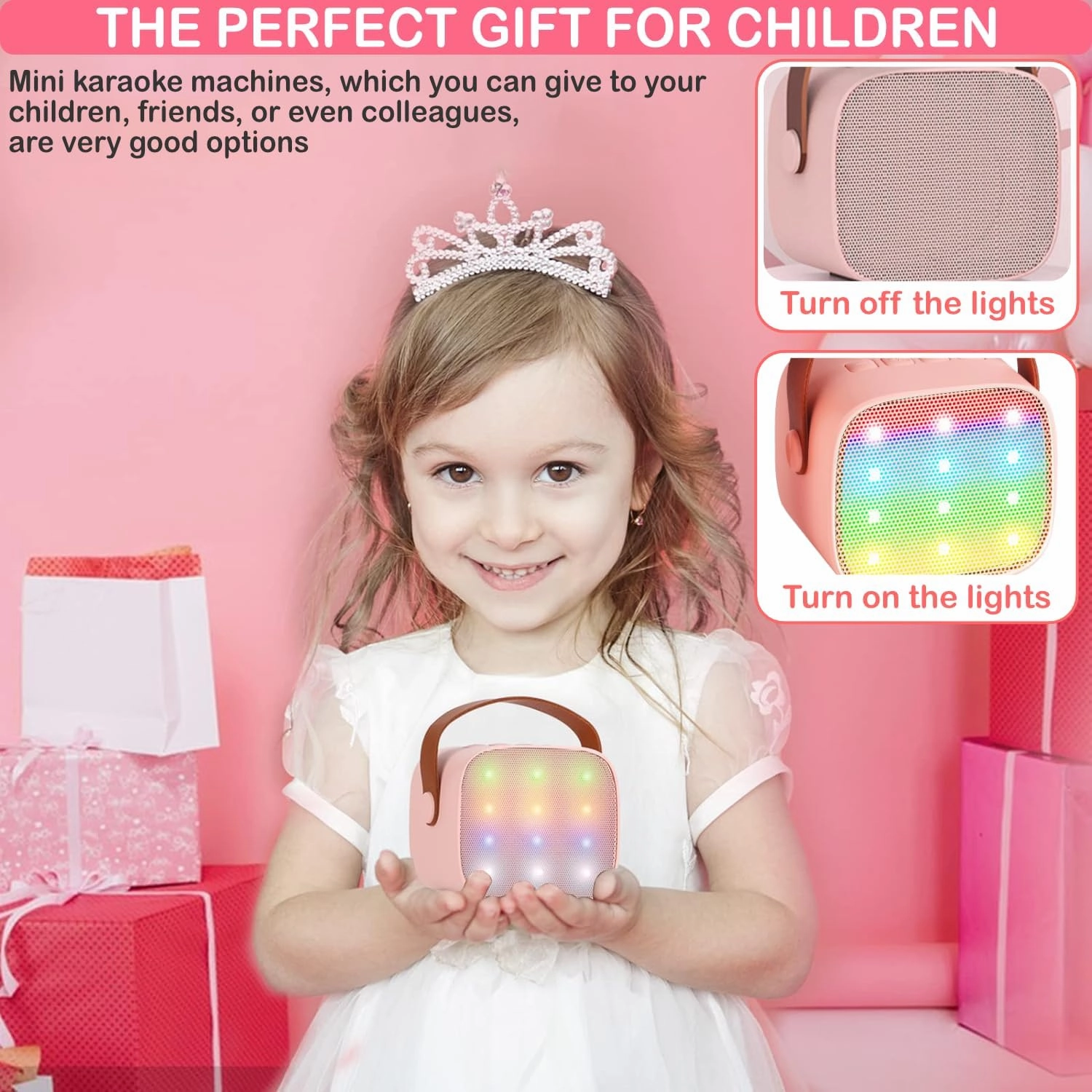 Mini Karaoke Machine for Kids & Adult, 4-12 Years Old Girls Christmas Birthday Gift for Girls & Boys, Karaoke Toys Gifts for Girls Ages 4, 5, 6, 7, 8, 9, 10, 12  Year Old Birthday Party