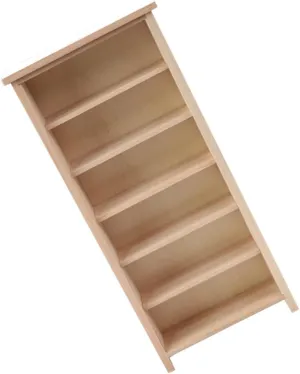 Miniature Wooden Dollhouse Bookcase Model Vertical Furniture Decor for Home and Photography Props Cute Dollhouse Bookshelf Accessory