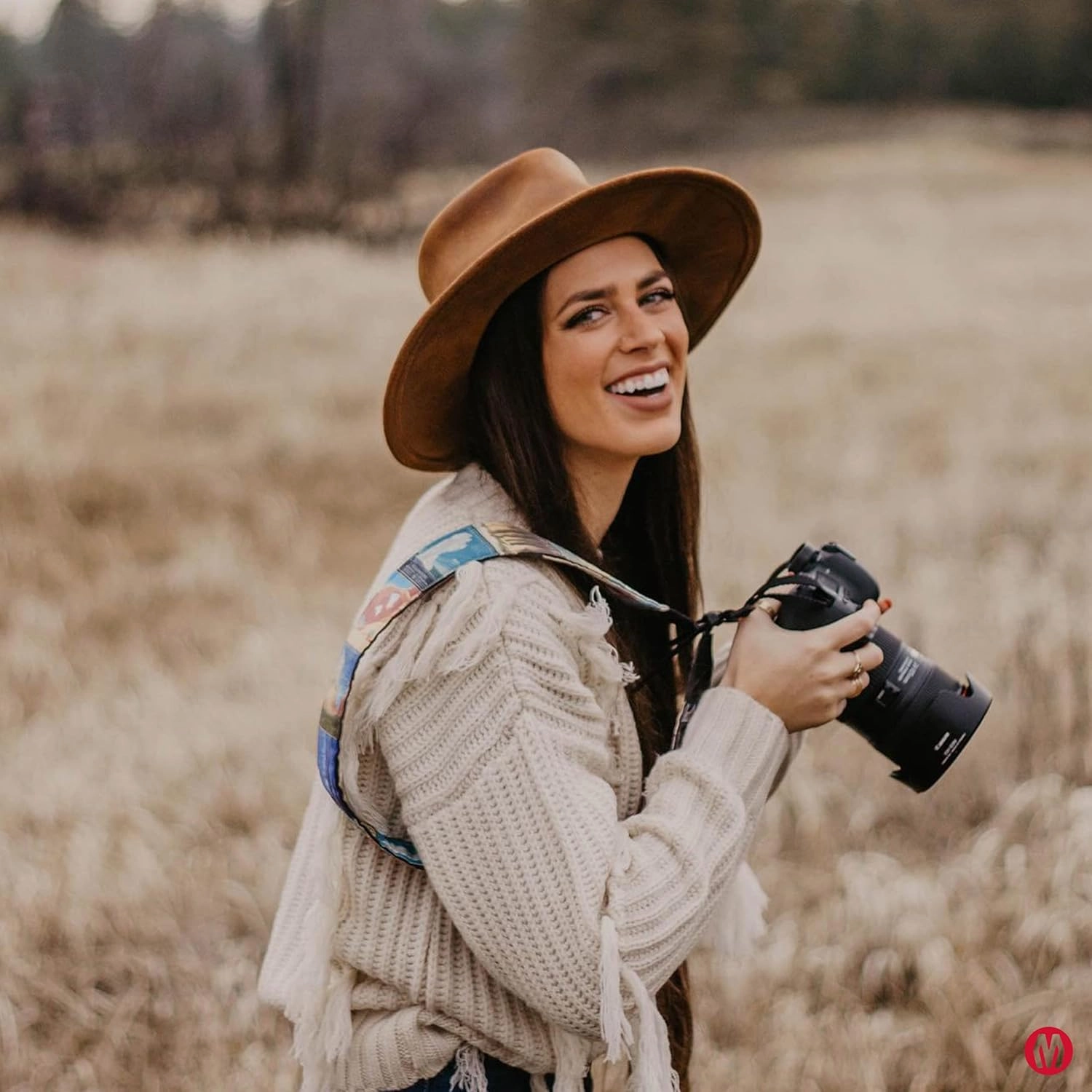 Minnetonka Women’s Aussie Hat-Waterproof Hat Designed with Distressed Ruff Leather, Adjustable Chin Strap and Side Snap
