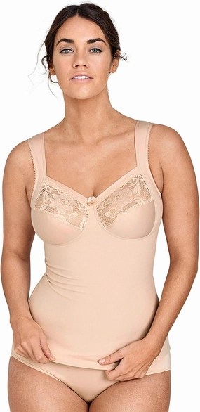Miss Mary of Sweden Lovely Lace Womens Slimming Camisole with Built-in Bra