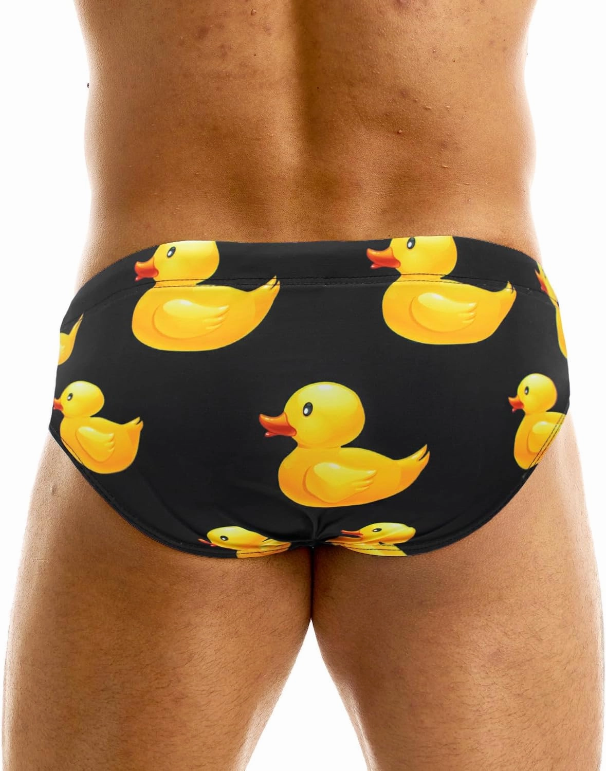 MIZOK Men's Sexy Cartoon Print Swim Bikini Low Rise Surfing Briefs Quick Dry Swimsuit Swimwear Short