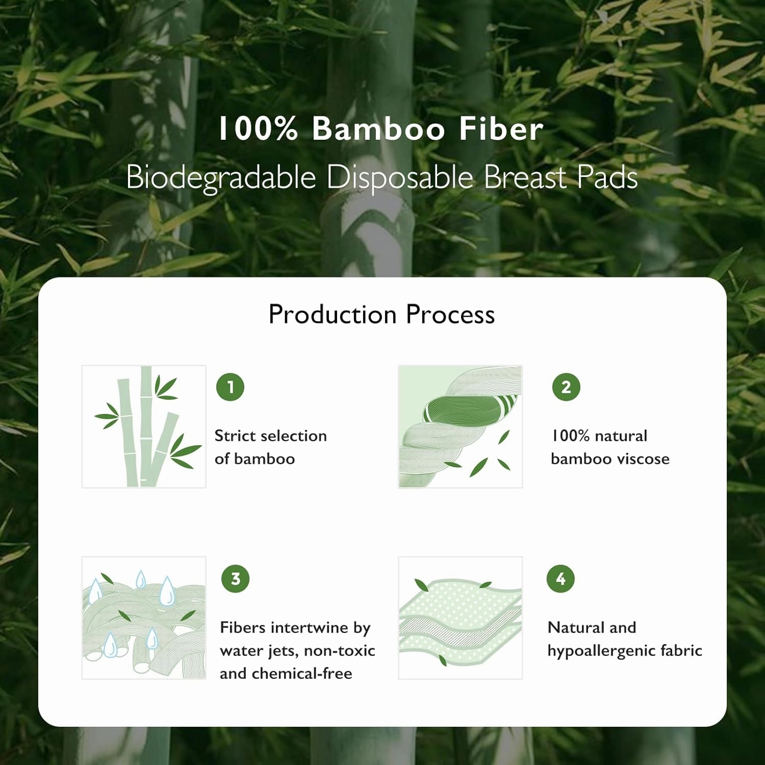 Momcozy Bamboo Fiber Disposable Nursing Pads, 100% Natural Materials and 100% Biodegradable, Skin Contacts Only Most Natural Materials, for Sensitive Skin, Individually Packaged（120 Count）