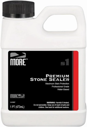 More Premium Stone Sealer - Water-Based Protectant - Granite, Marble, Concrete & Grout Sealer - for Indoor & Outdoor Use - Protects Against Oil, Water-Based Stains - Unscented - (16oz)