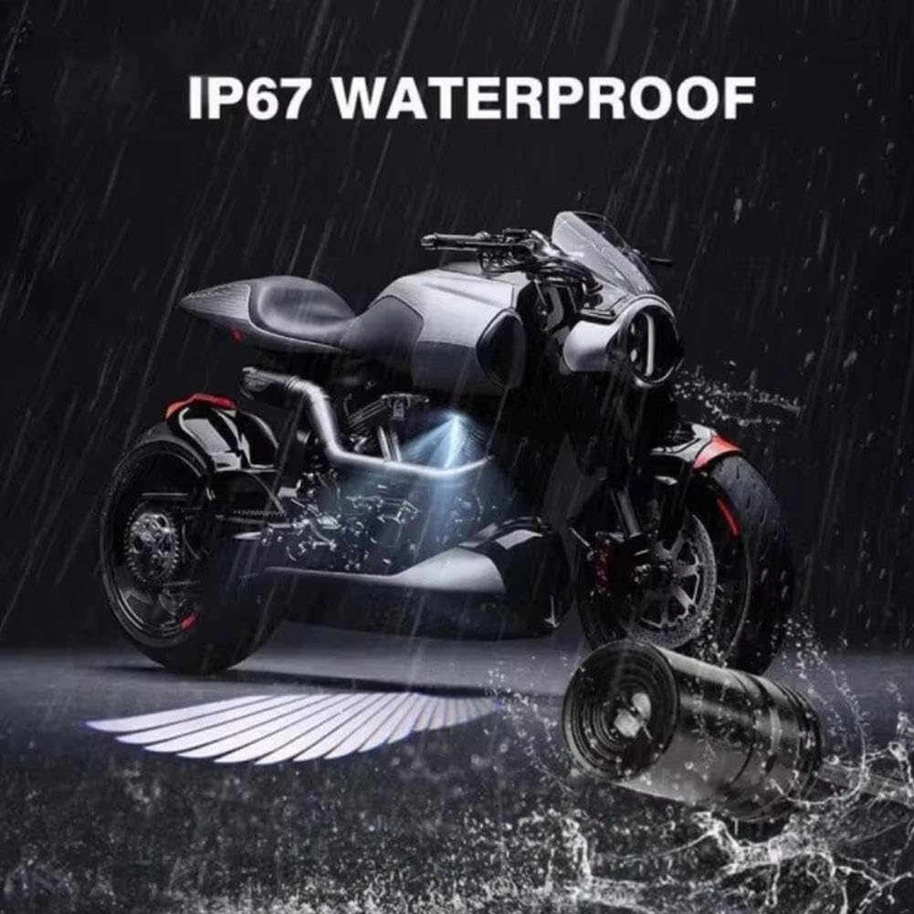 Motorcycle Angel Wings Projection Light Kit, 2Pcs Motorcycle LED Angel Wing Motorcycle Underglow Wing Shadow LED Projector Light Motorcycle Lamp Shadow Welcome Light