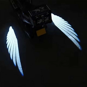 Motorcycle Angel Wings Projection Light Kit, 2Pcs Motorcycle LED Angel Wing Motorcycle Underglow Wing Shadow LED Projector Light Motorcycle Lamp Shadow Welcome Light