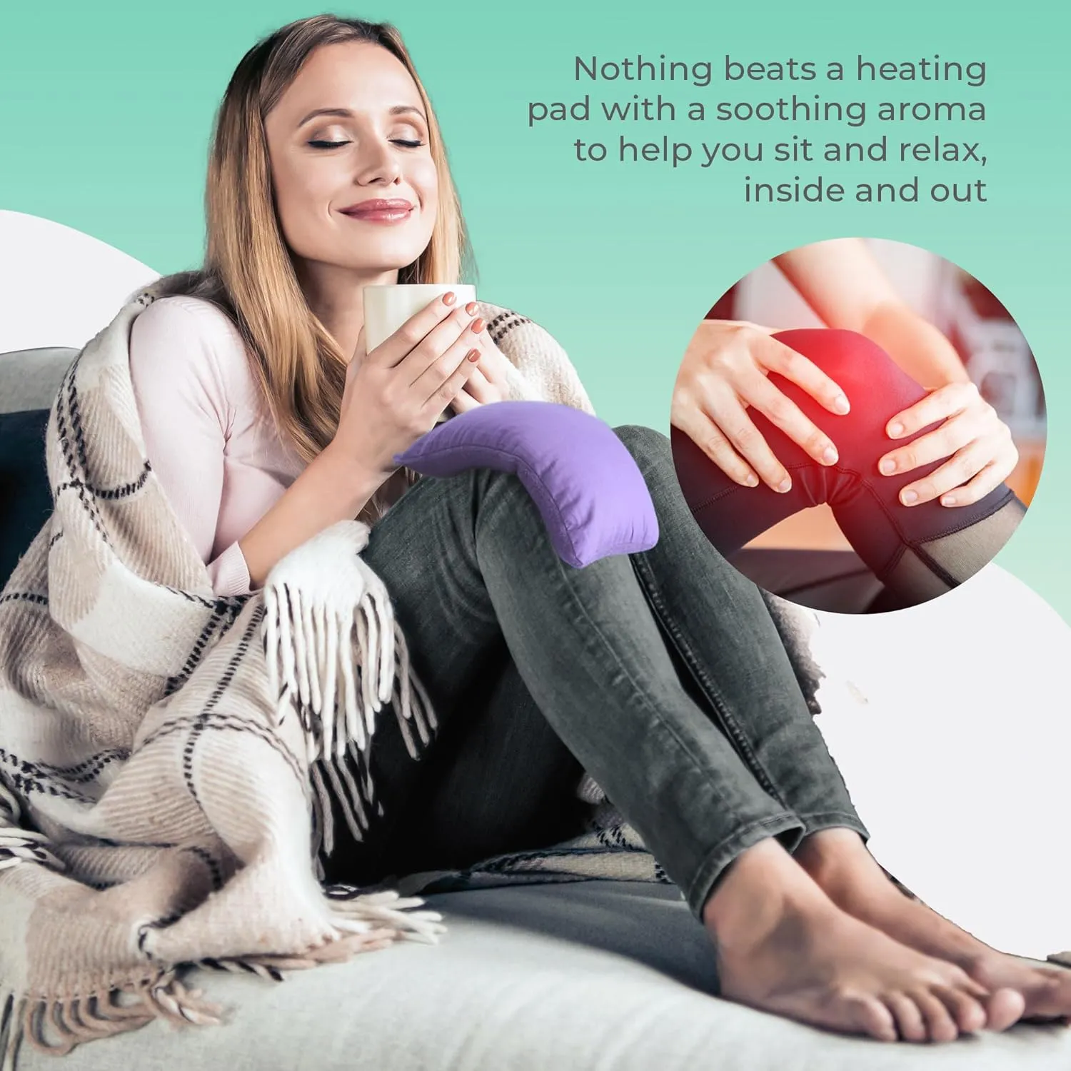 My Heating Pad Microwave Heating Pad - Moist Microwavable Heating Pads for Joints and Muscles Relief - Microwave Hot Pack Heat Pad for Cramps - Chilled or Heated Pad Therapy - Purple - Lavender Scent