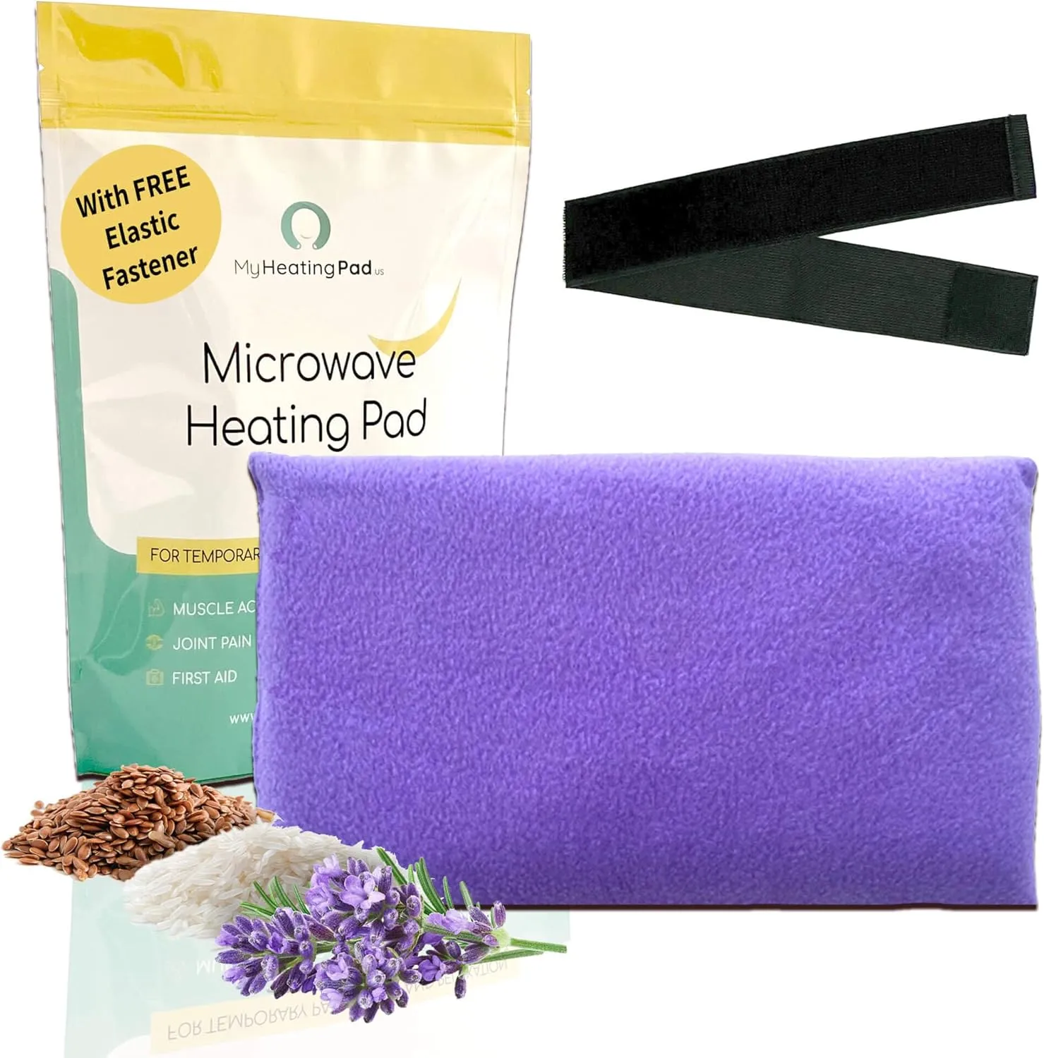 My Heating Pad Microwave Heating Pad - Moist Microwavable Heating Pads for Joints and Muscles Relief - Microwave Hot Pack Heat Pad for Cramps - Chilled or Heated Pad Therapy - Purple - Lavender Scent