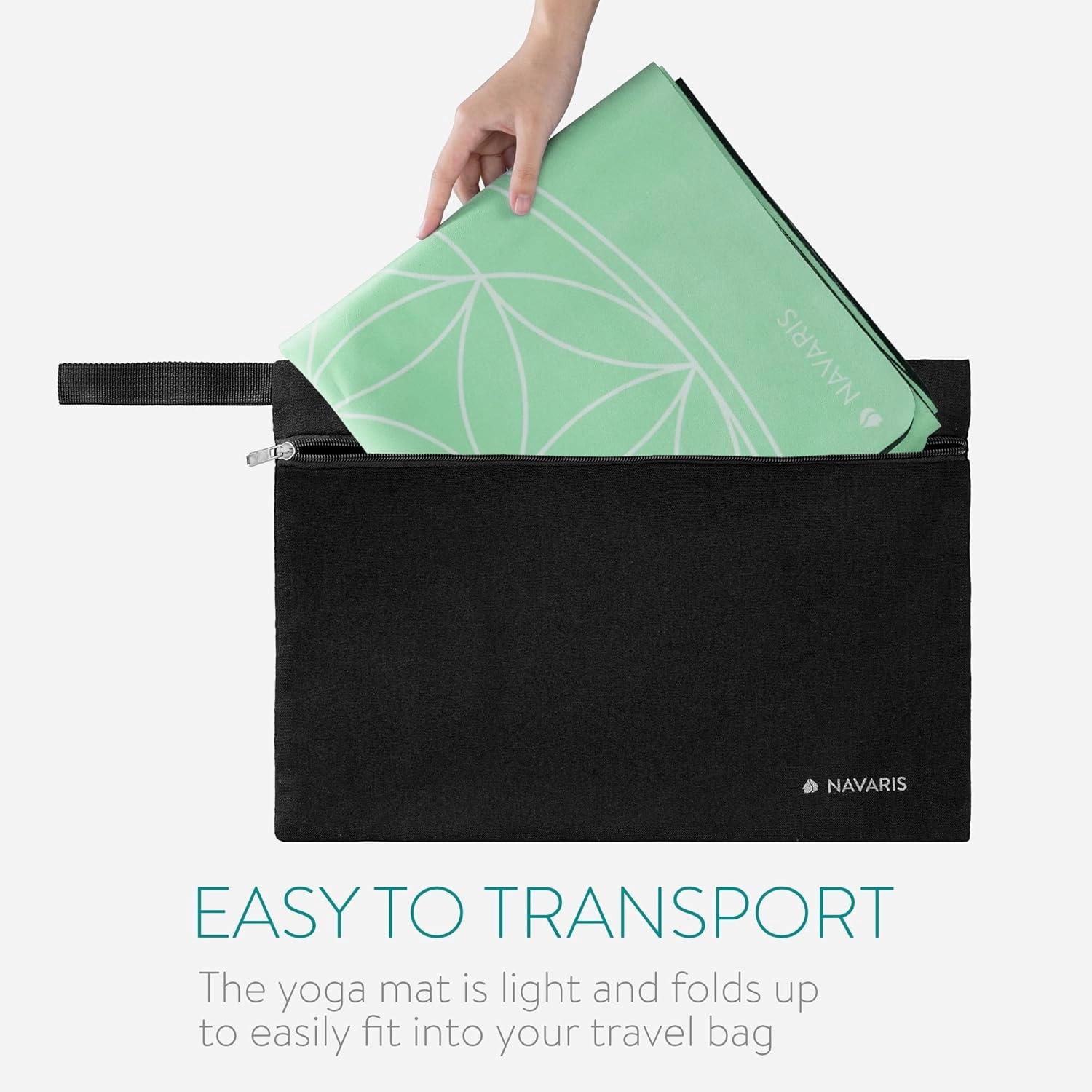 Navaris Foldable Yoga Mat for Travel - 1/16" (1.5mm) Thick Exercise Mat for Pilates, Workout, Gym, Fitness - Non-Slip Folding Portable Mat
