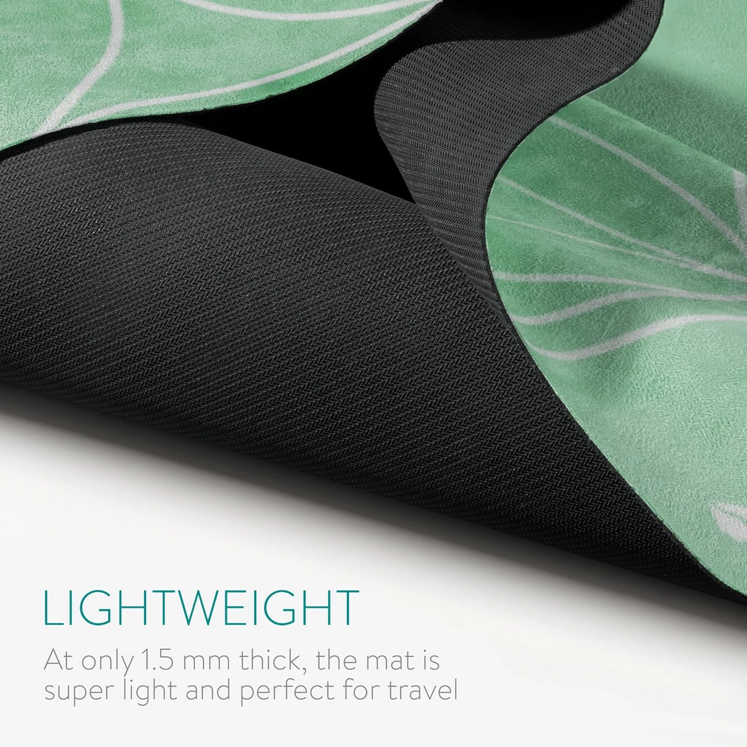 Navaris Foldable Yoga Mat for Travel - 1/16" (1.5mm) Thick Exercise Mat for Pilates, Workout, Gym, Fitness - Non-Slip Folding Portable Mat